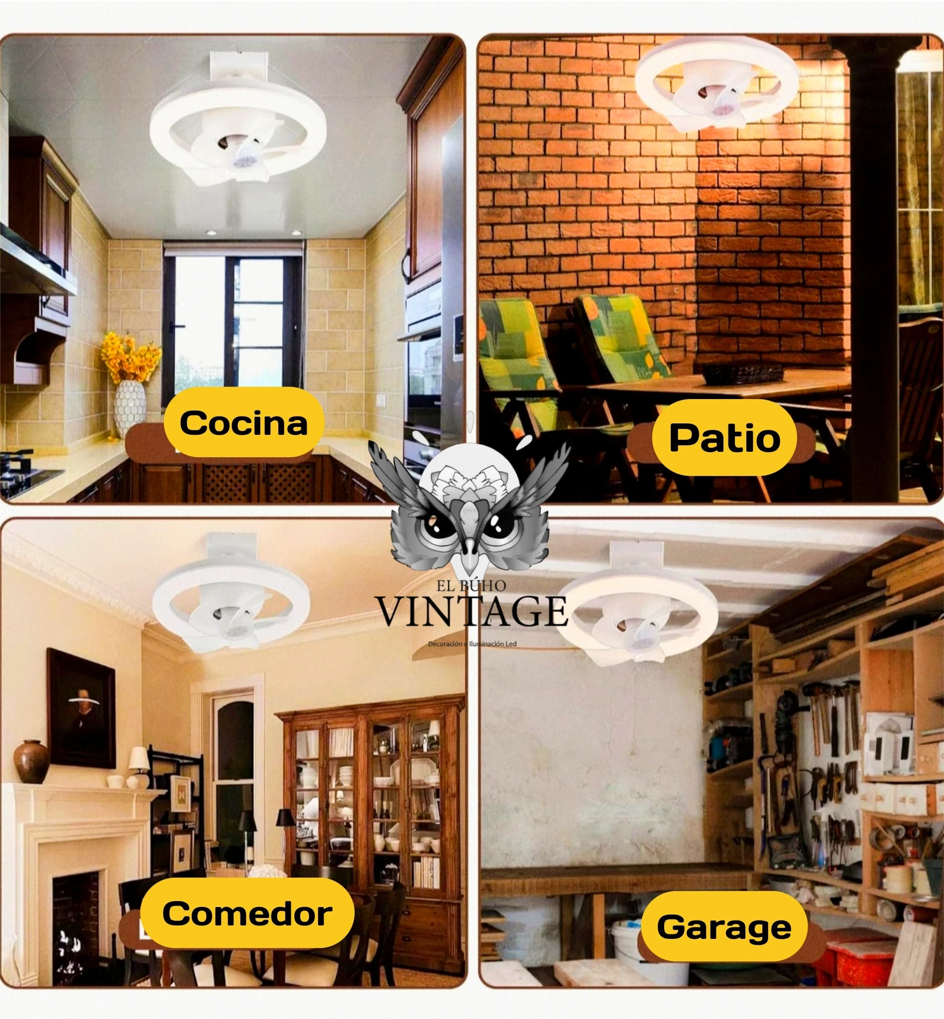 Foco Ventilador LED 360° 4