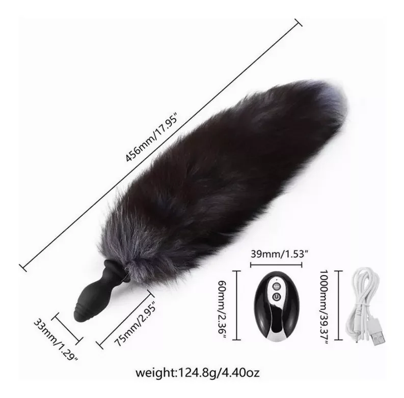 Cola De Zorro con Plug Vibrador 2