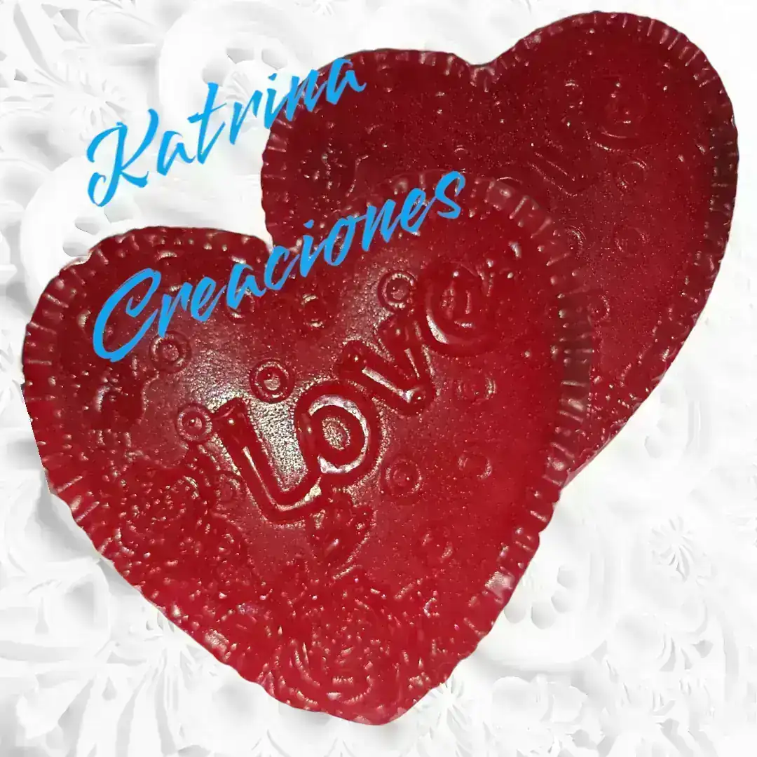 Jaboncito souveniles corazón Love con flores.