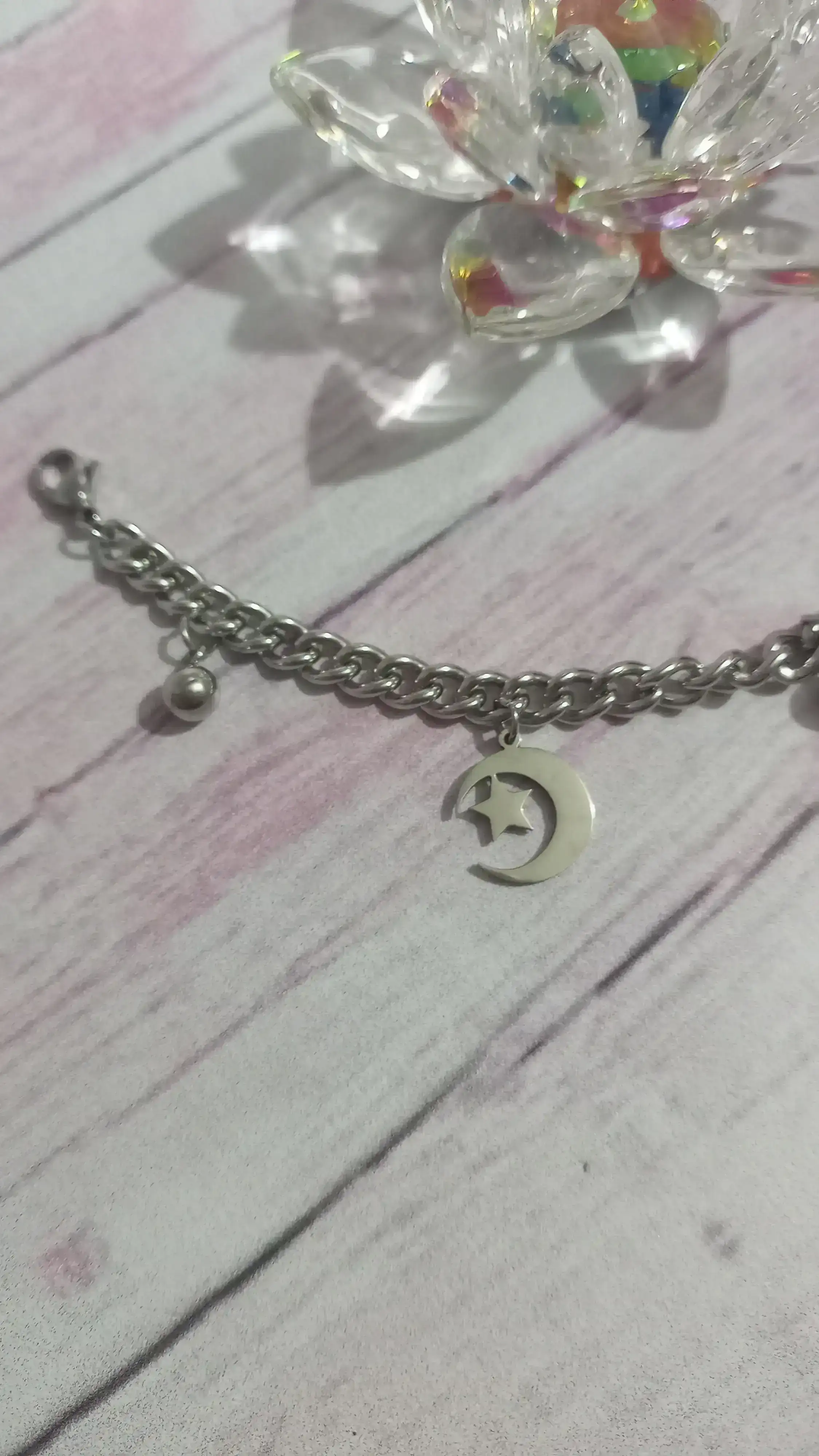 Pulsera con lunas,estrellas y bolitas🙌PODES ARMAR TU JUEGO CON ARITOS😉 2