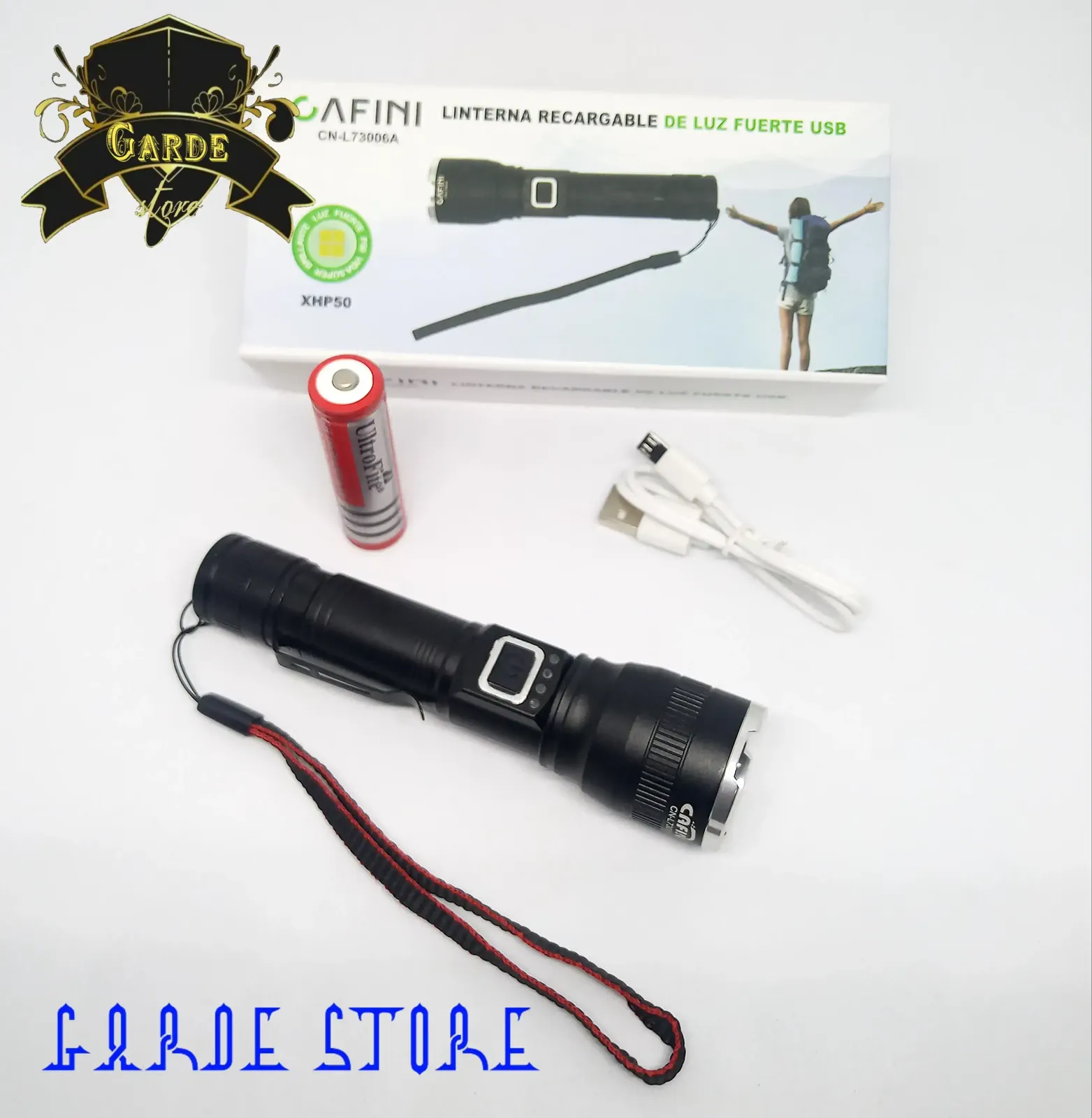 Linterna tactica cafini 8000wat 