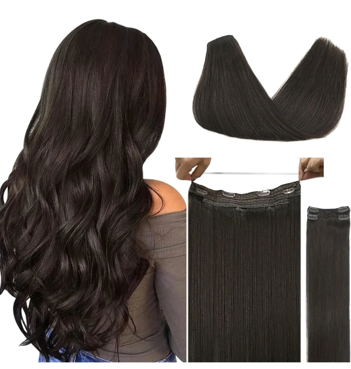 Extensiones de halo 14” color natural 