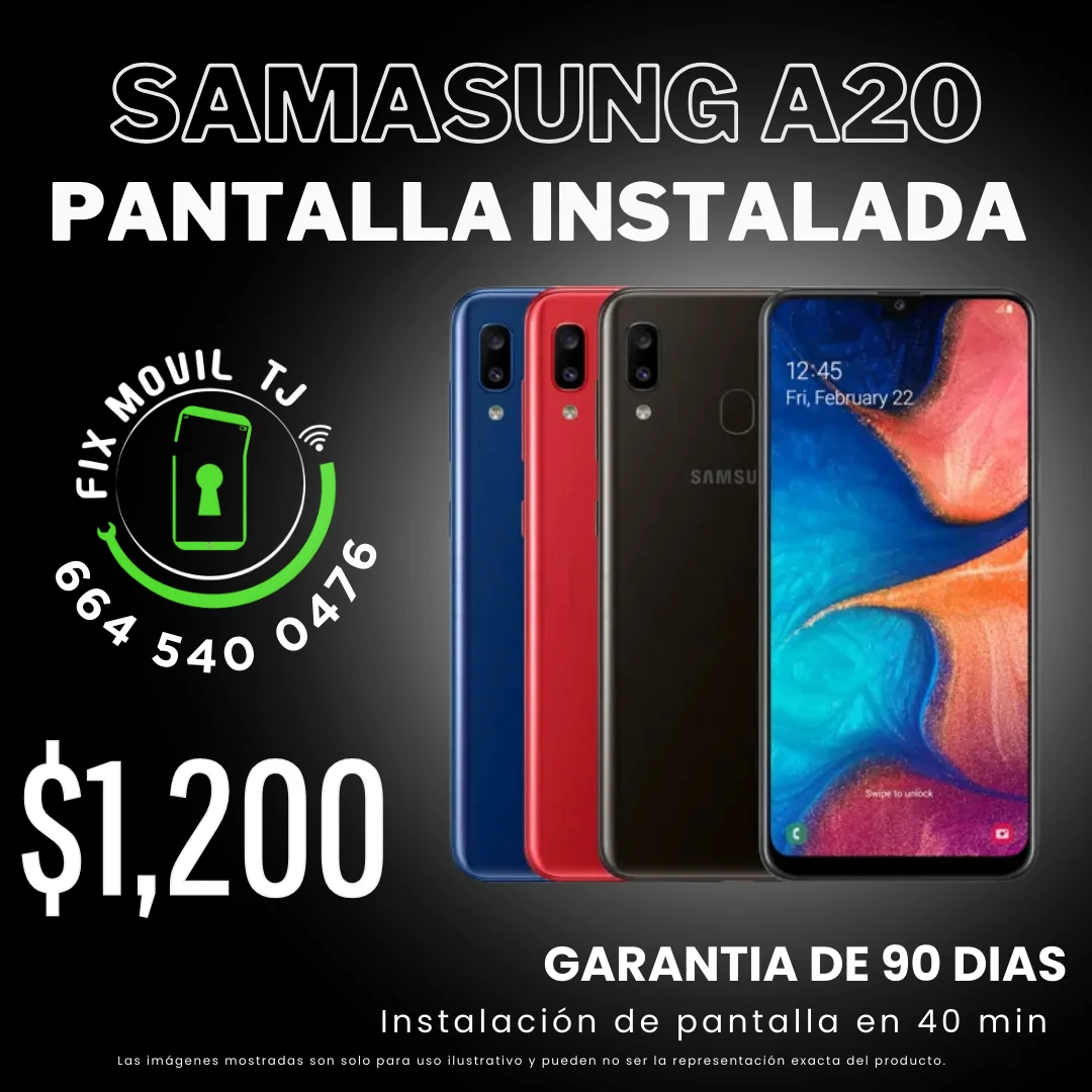 Pantalla de samsung a20