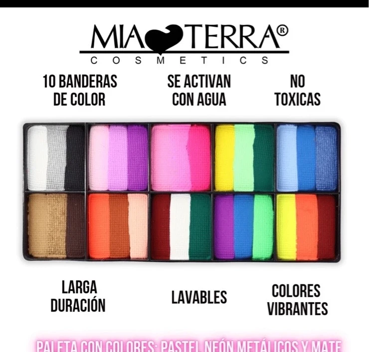 Paleta body paint  arcoiris 3