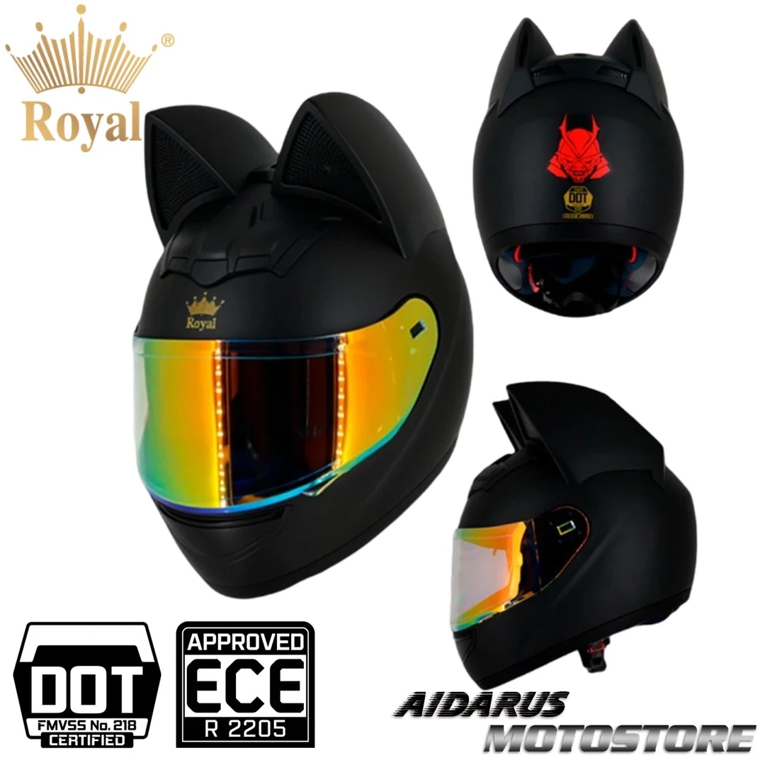 CASCO ROYAL GATO NEGRO MATE