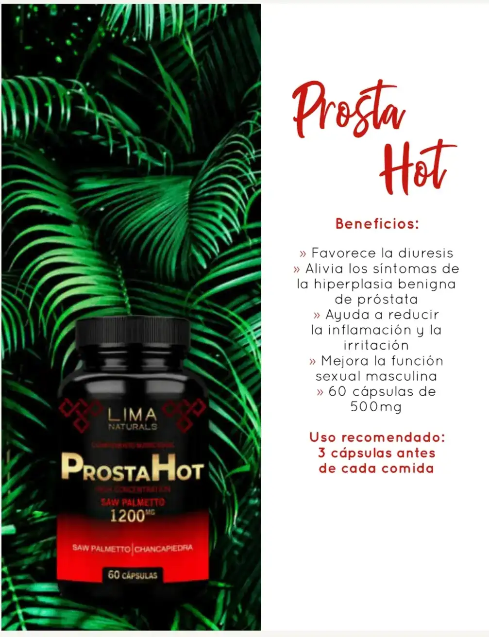 ProstaHot 60 capsulas Lima Naturals