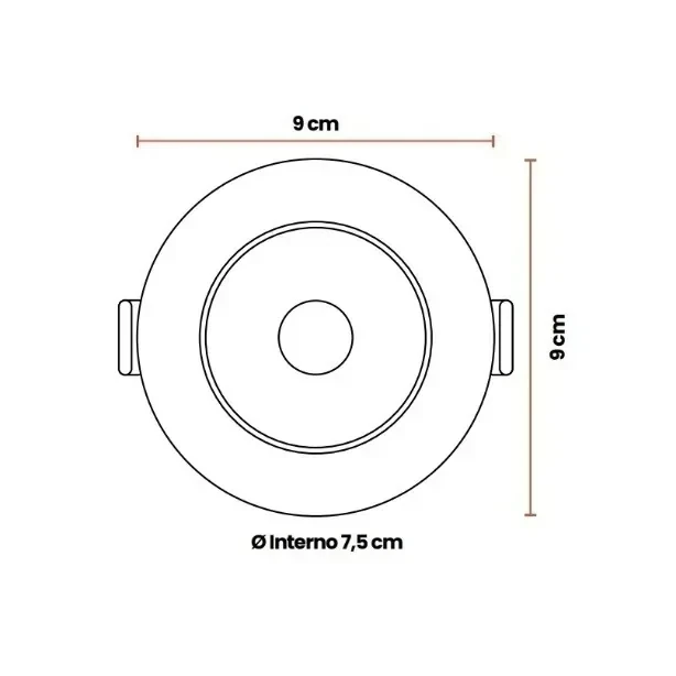 ODB LED DIRIGIBLE REDONDO NEGRO  5