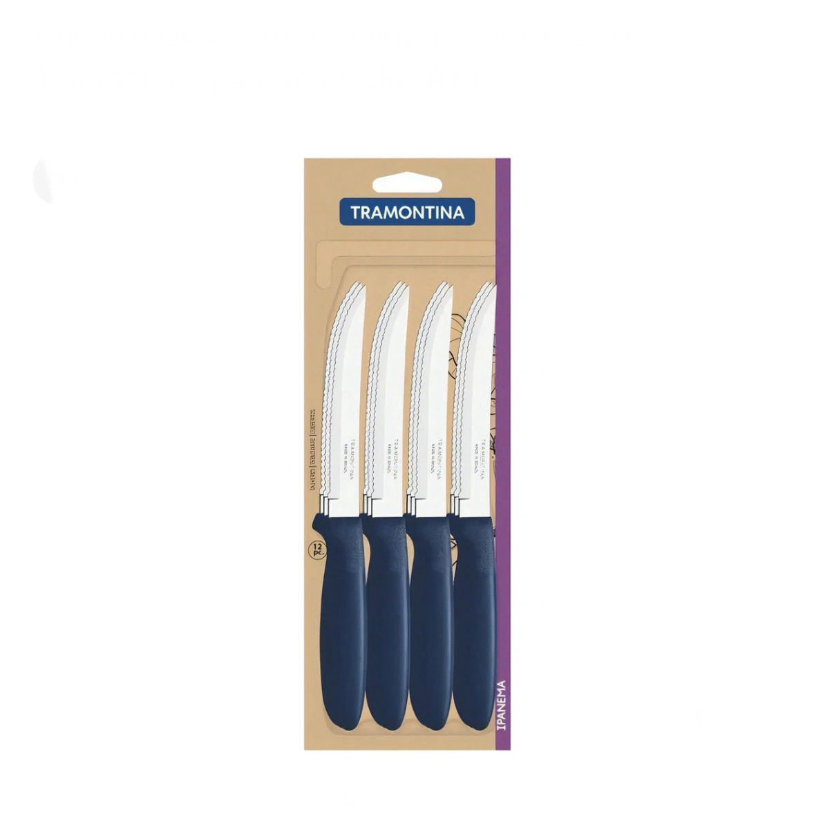 Ipanema cuchillo de mesa azul x 12