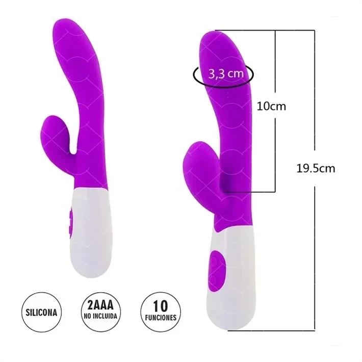 Vibrador De Punto G Con Estimulador De Clitoris Con 10 Funciones De Vibracion