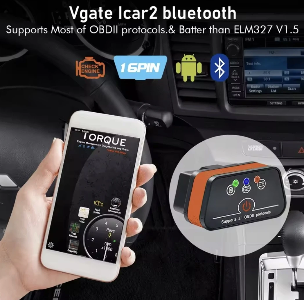SCANER OBD2 BLUETOOTH V2.2 16 PINES 3