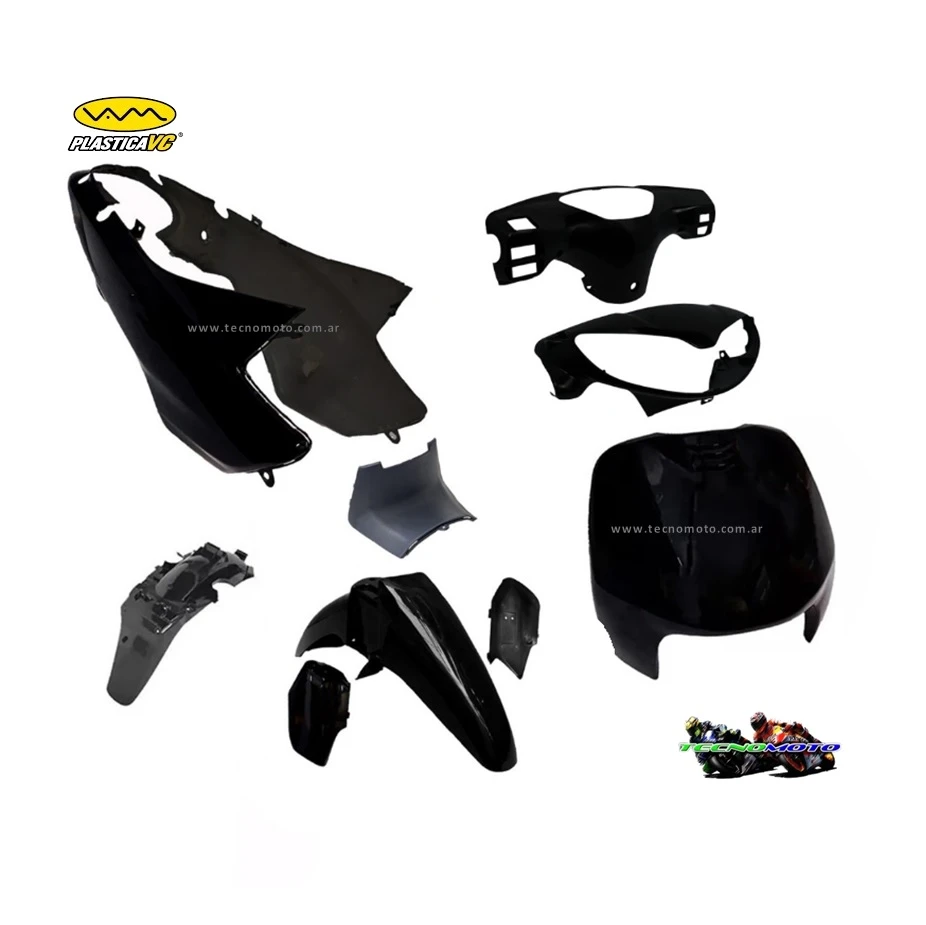 KIT PLASTICOS ZANELLA 110 ZB/FUTURA 9PCS. NEGRO -49795