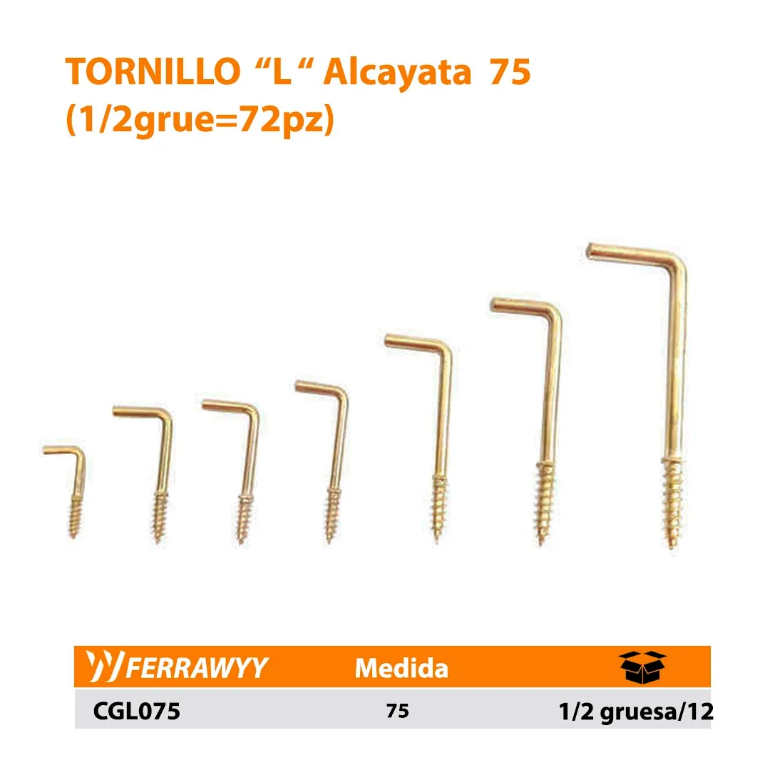 TORNILLO "L" ( Alcayata ) FWY (1/2grue=72pz) 75
