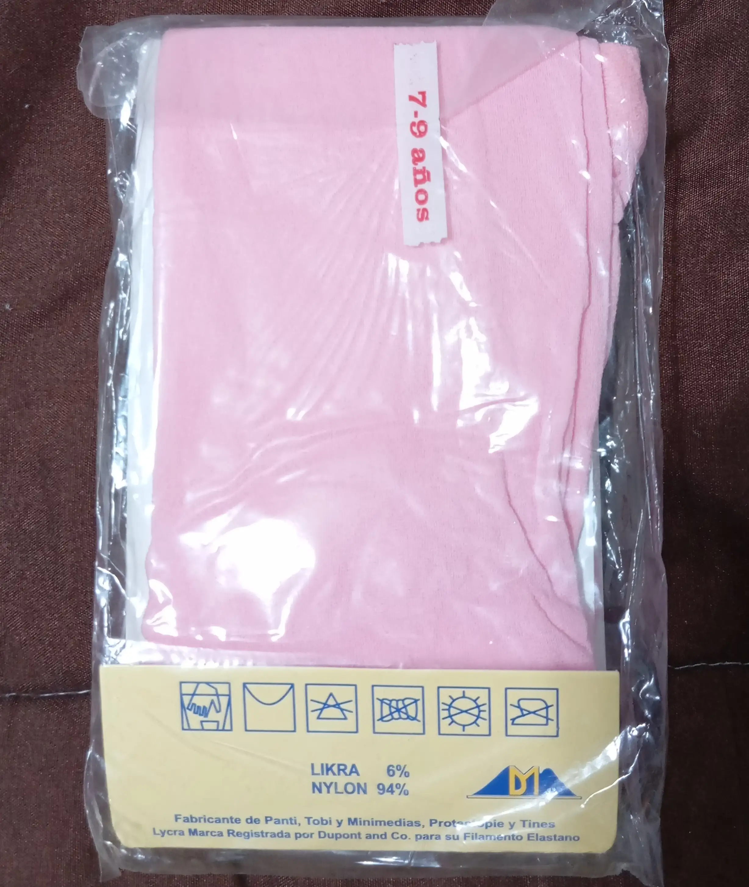 Malla lisa de nylon delgadas DIMSA 7-9 años rosa