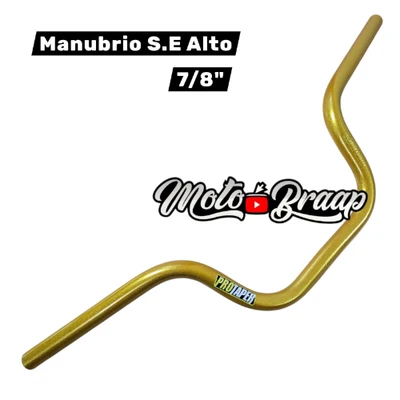 Manubrio S.E Alto 7/8" color dorado ( INCLUYE TRAVESAÑO NEGRO ) MUNDI PRO02856