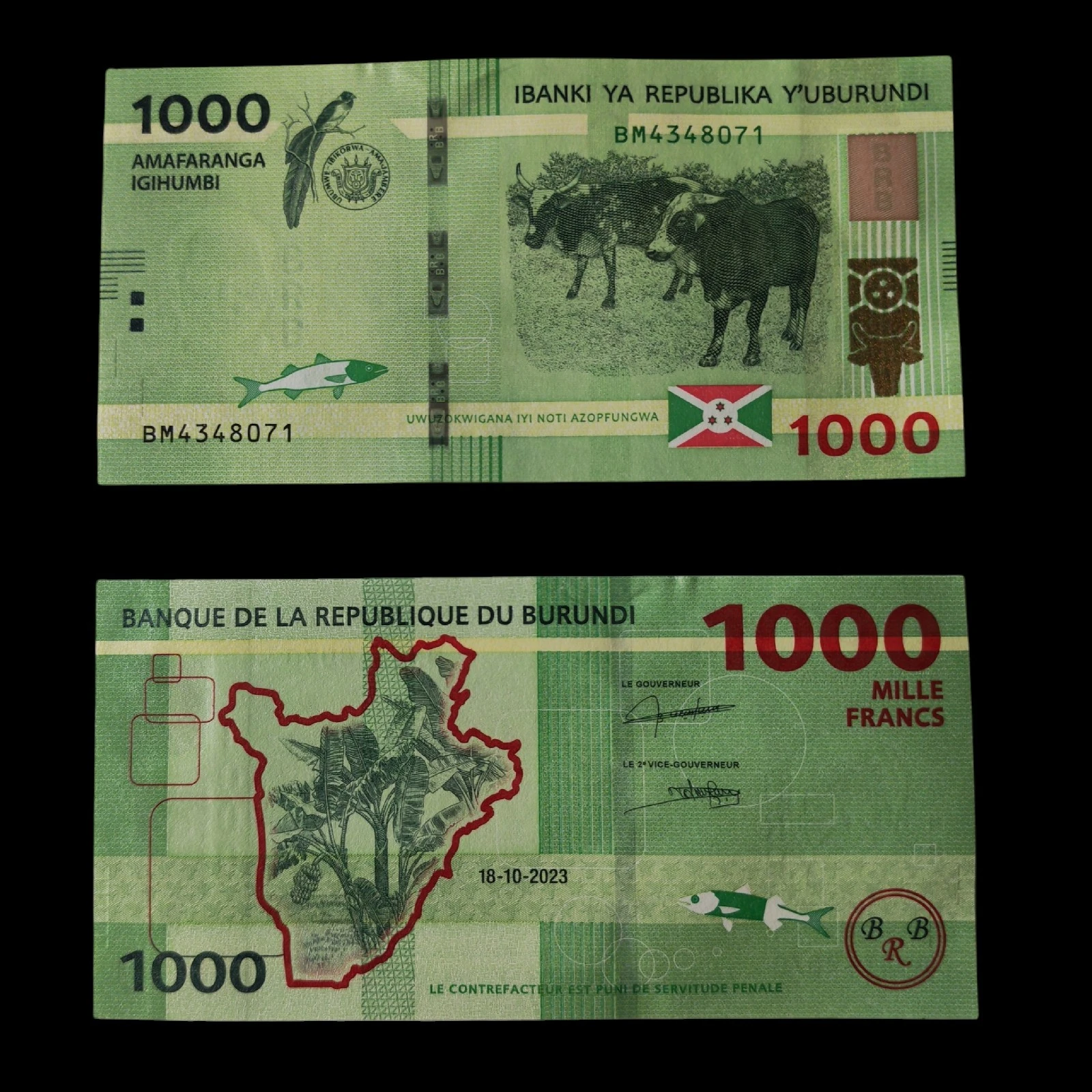° Burundi 1000 francos UNC 