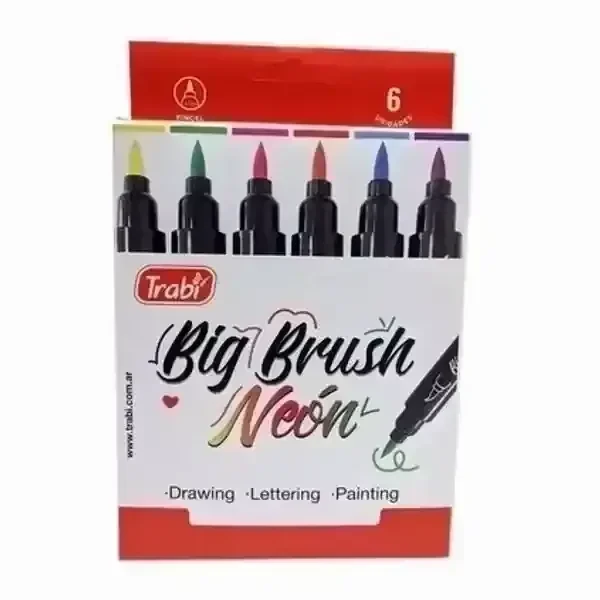 Marcador Punta Pincel BB Neon x 6 2