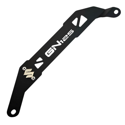 GN 125 P. exosto acero negro logo 3d cromado ML