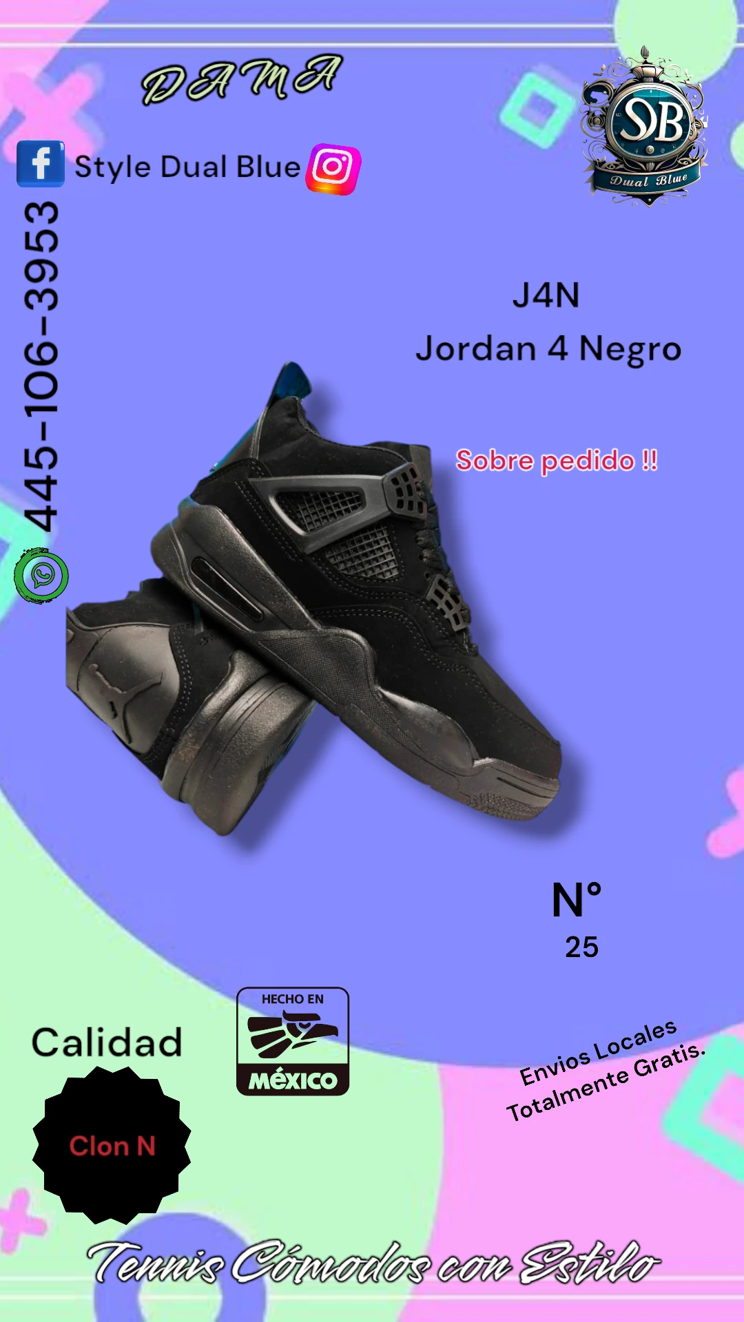 Jordan 4 Negro
