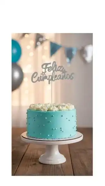 Topper feliz cumpleaños cursiva