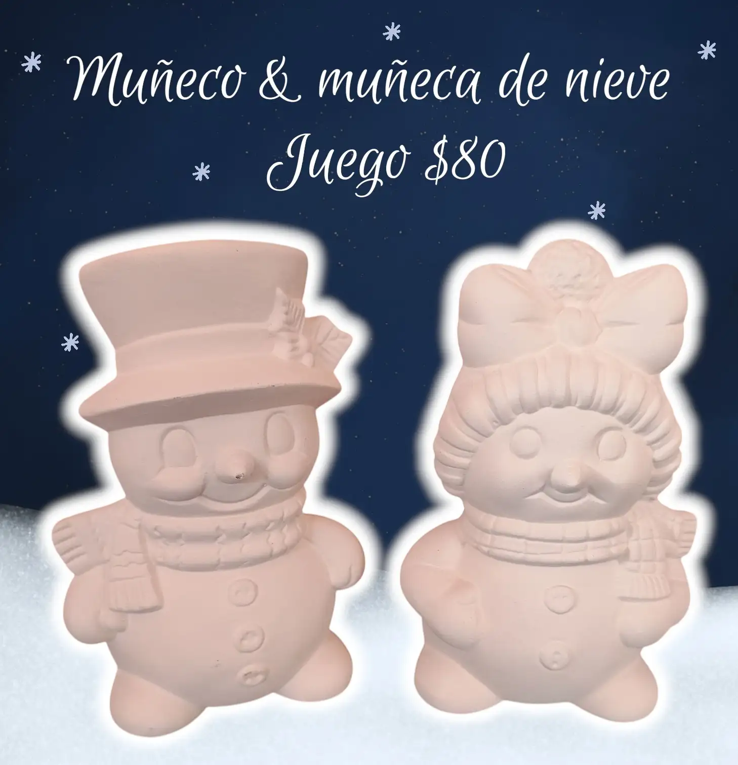 Muñeco & muñeca de nieve 