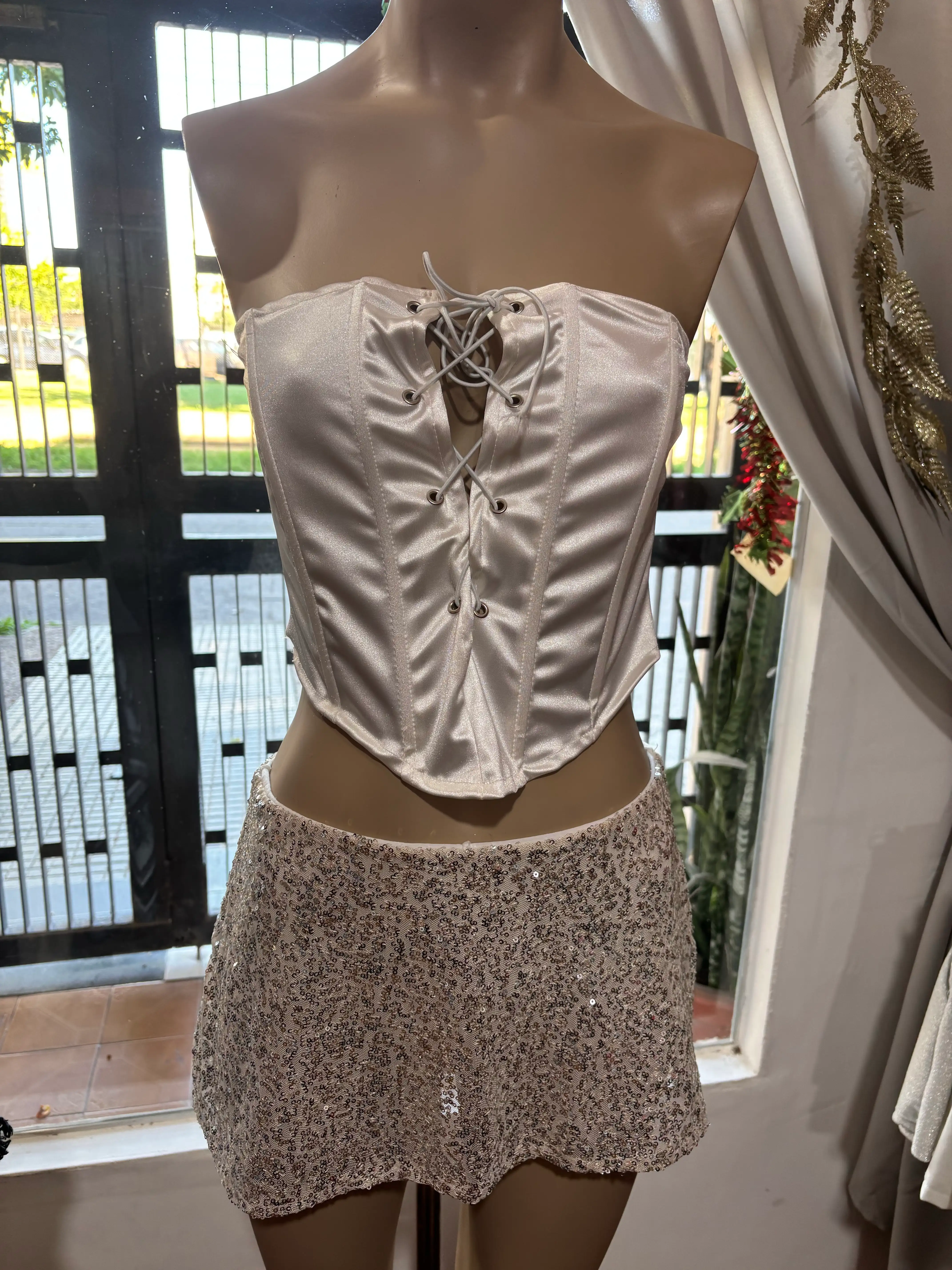 Skort lentejuela