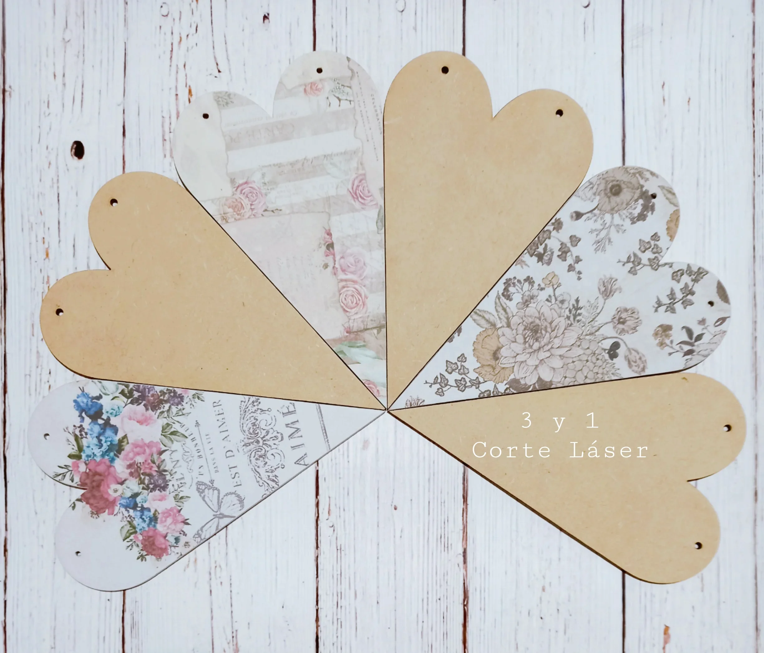 FIGURA CORAZÓN RECTO PARA COLGAR