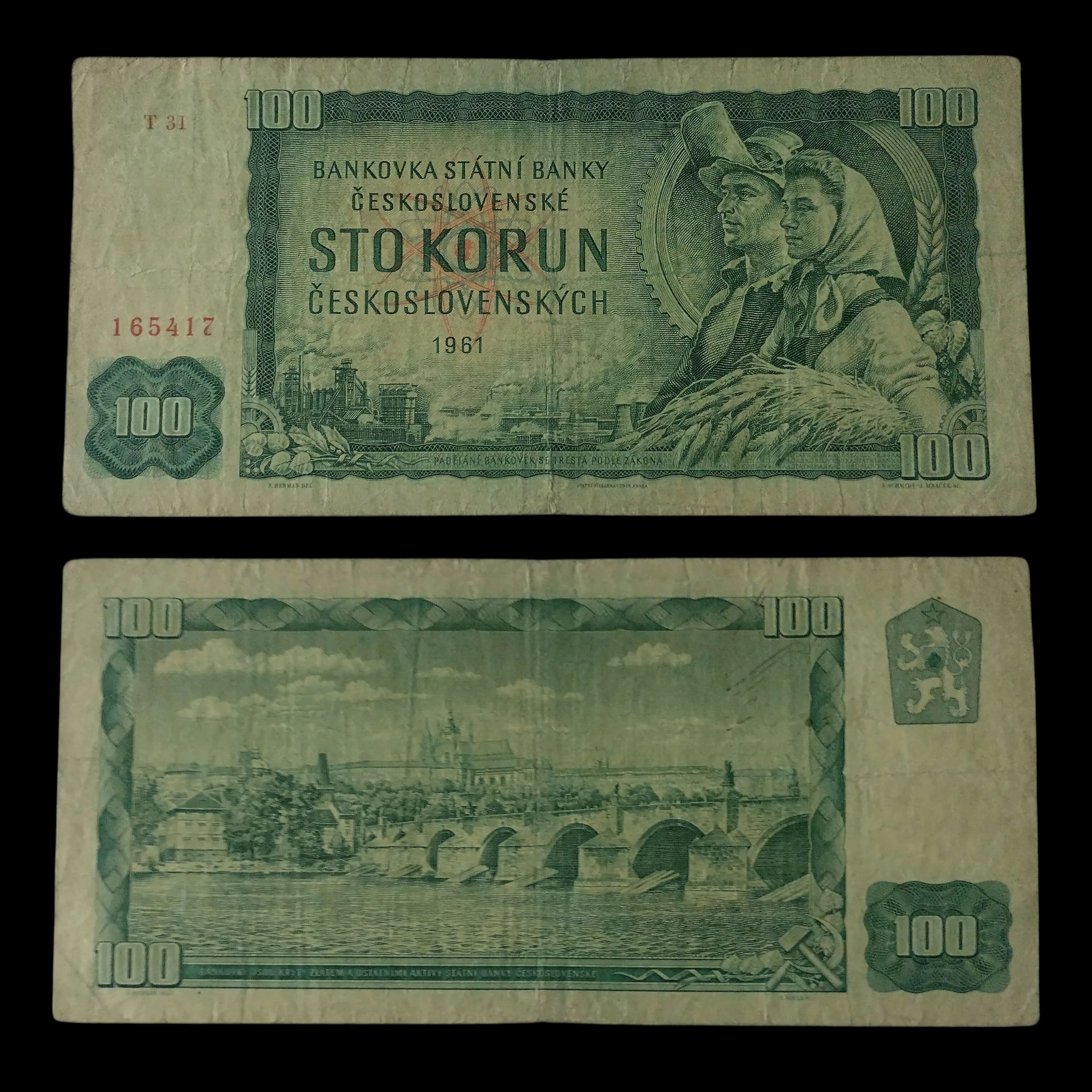 • Checoslovaquia 100 korun vf 2