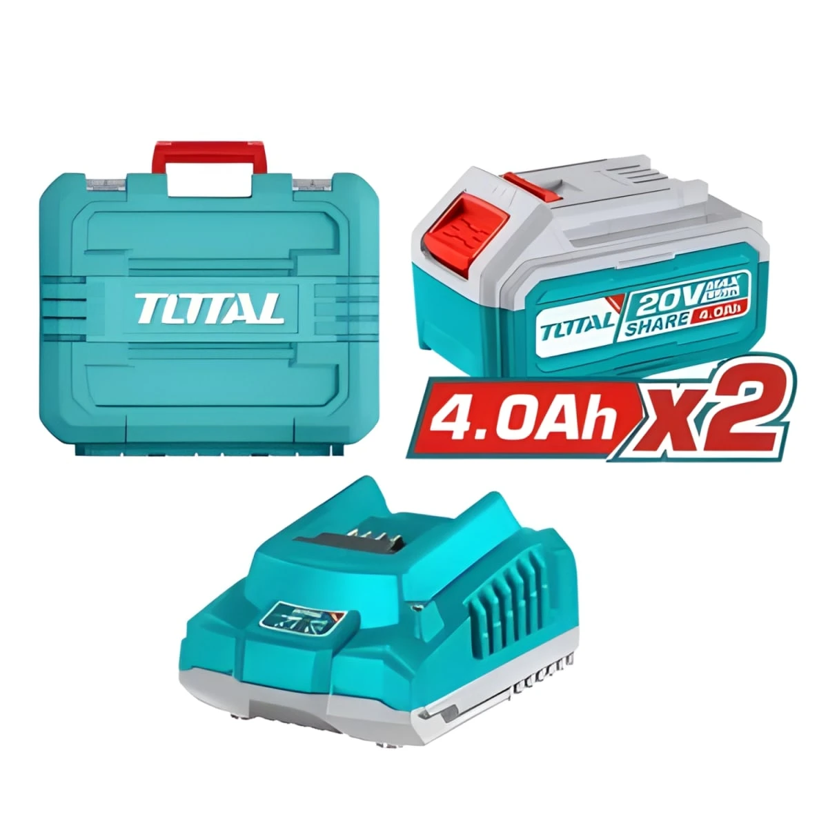 TAGLI261522 Amoladora 4½" 900w + 2 baterías 4ah y cargador total  5