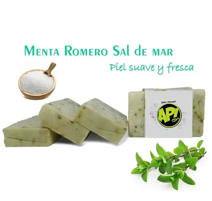 Jabón Menta Romero y Sal de mar