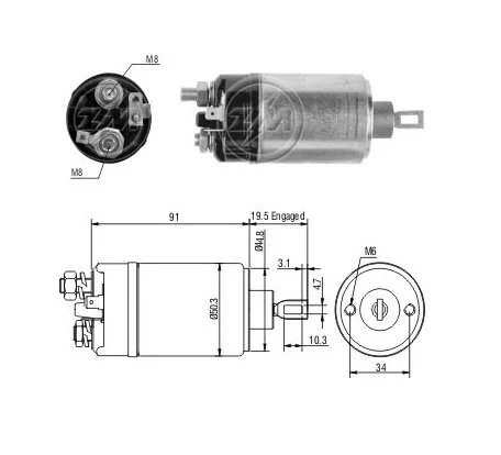 Automatico partida Vw Brasilia / Kombi 1960-1979 ZM521 2