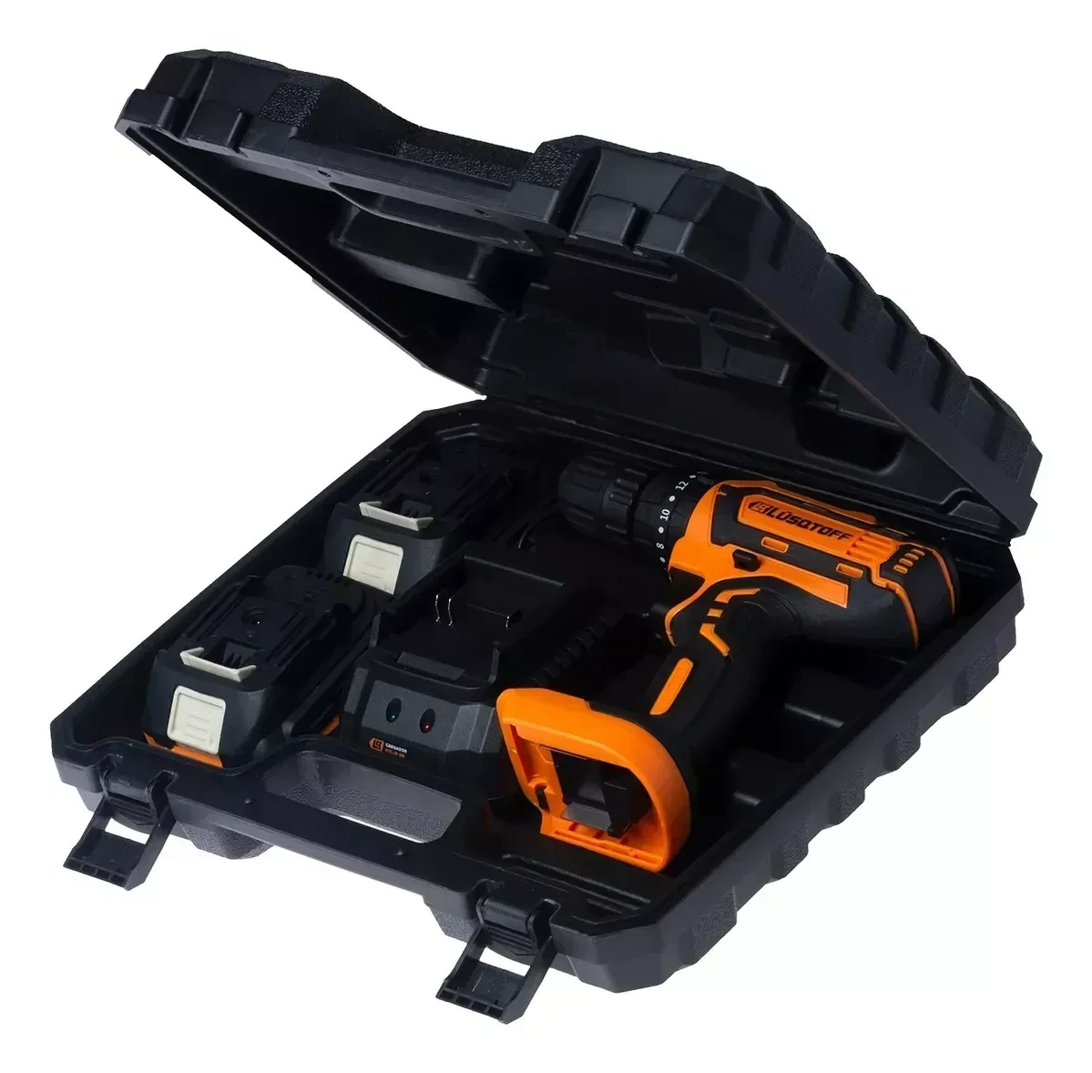 Taladro percutor atornillador inalámbrico de 10mm Lüsqtoff ATL18-8B 18V + accesorio con maletín 220V