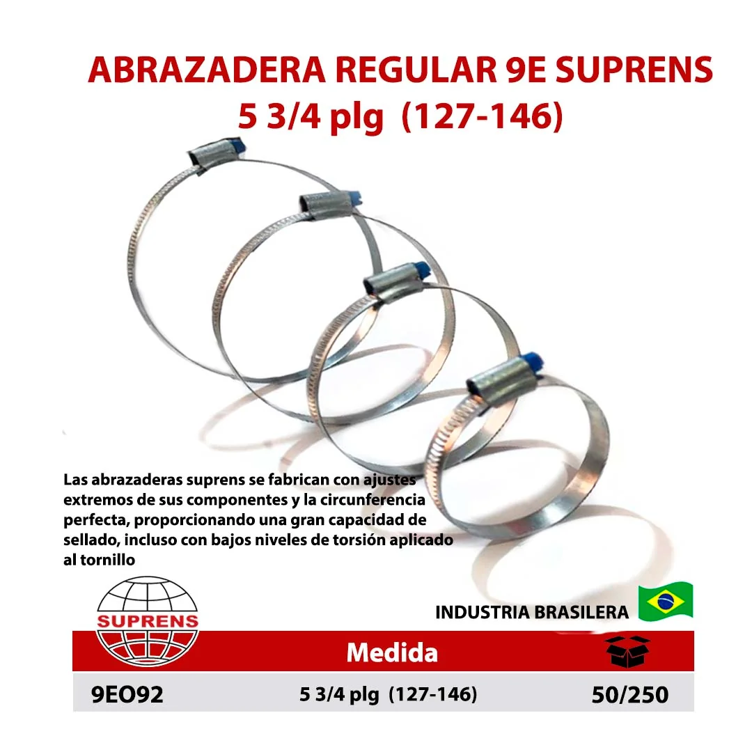 ABRAZADERA Estampada 9E SUPRENS 5 3/4" (127-146)