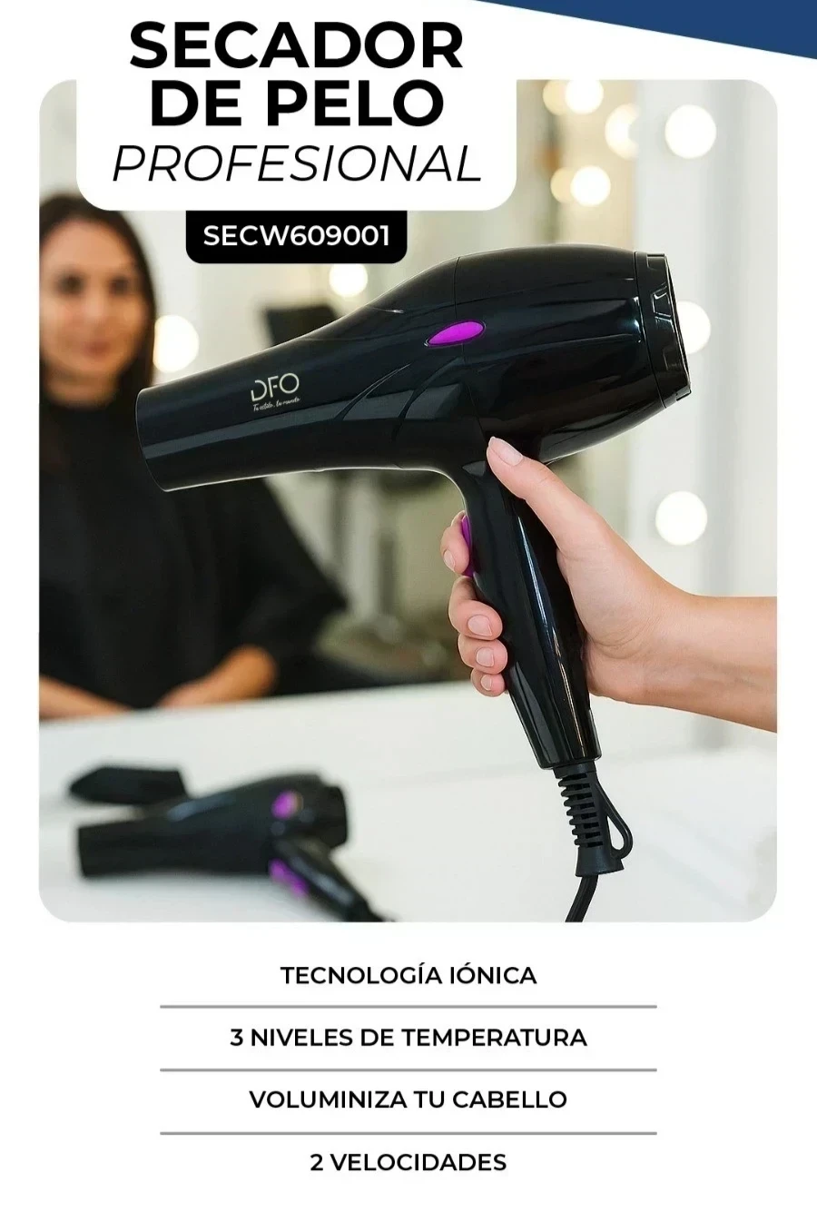 SECADOR DE PELO DFO 900W