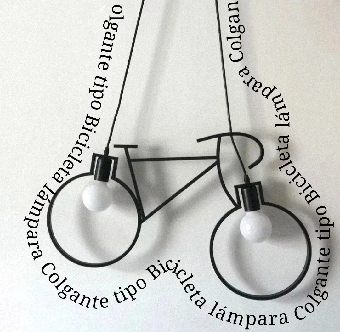 Lámpara Colgante tipo Bicicleta 🚲 8