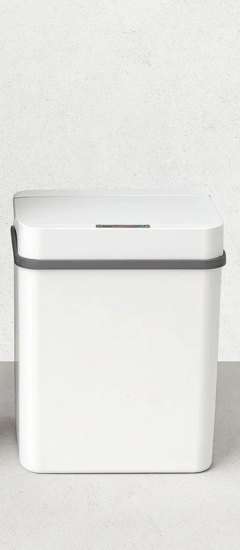 CESTO DE BASURA BLANCO CON SENSOR 10LTS