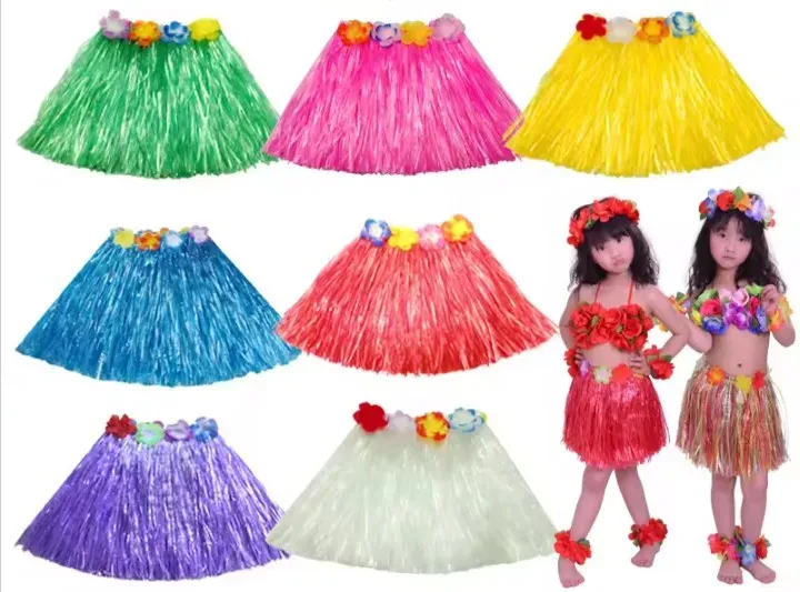 Pollera hawaiana 40cm con velcro 