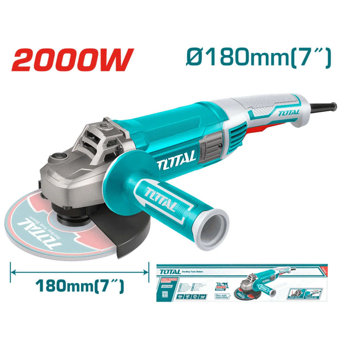 TG12018026 Amoladora angular 7" 2000w industrial total