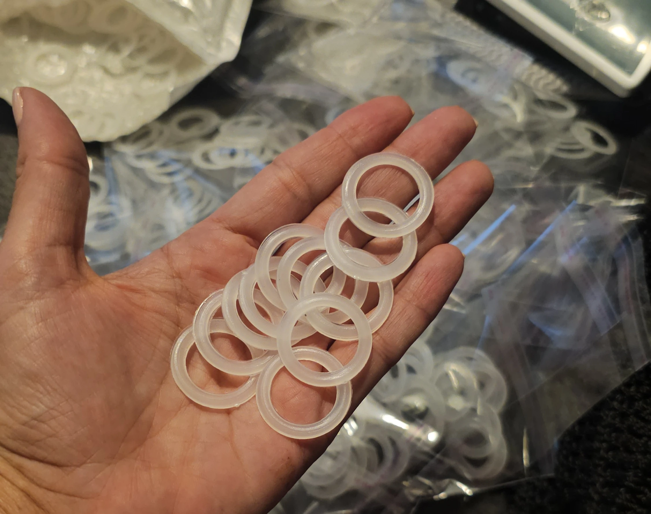 Argollas plasticas 2.5cm