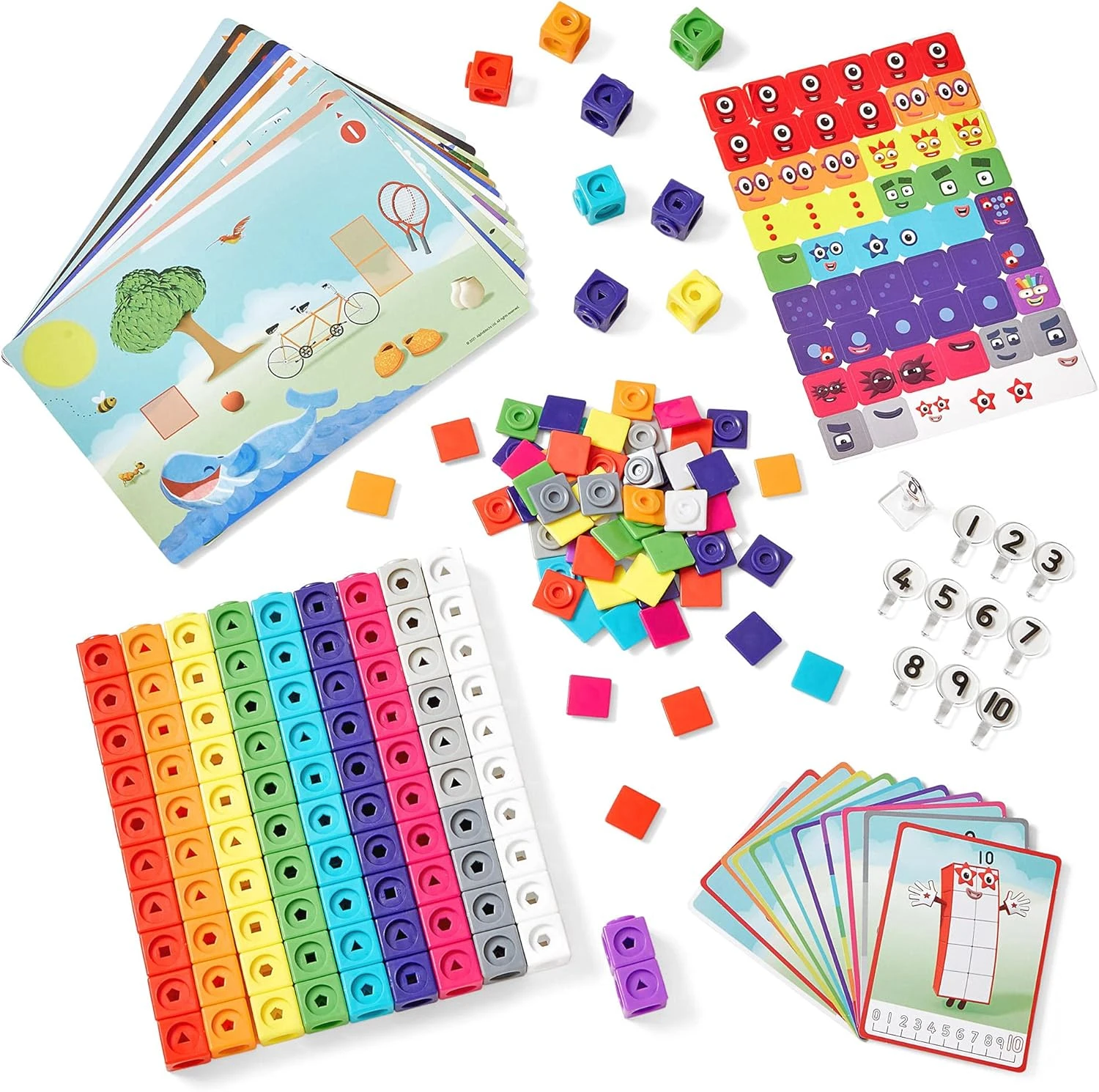 Hand2mind - Numberblocks, cubos MathLink, juego de actividades del 1-10 4