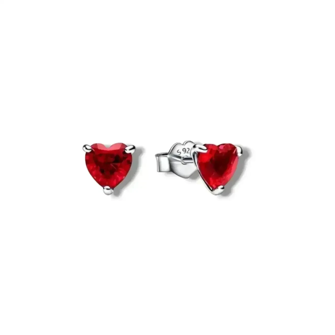 Conjunto de Regalo Collar y Pendientes Corazón Rojo  5