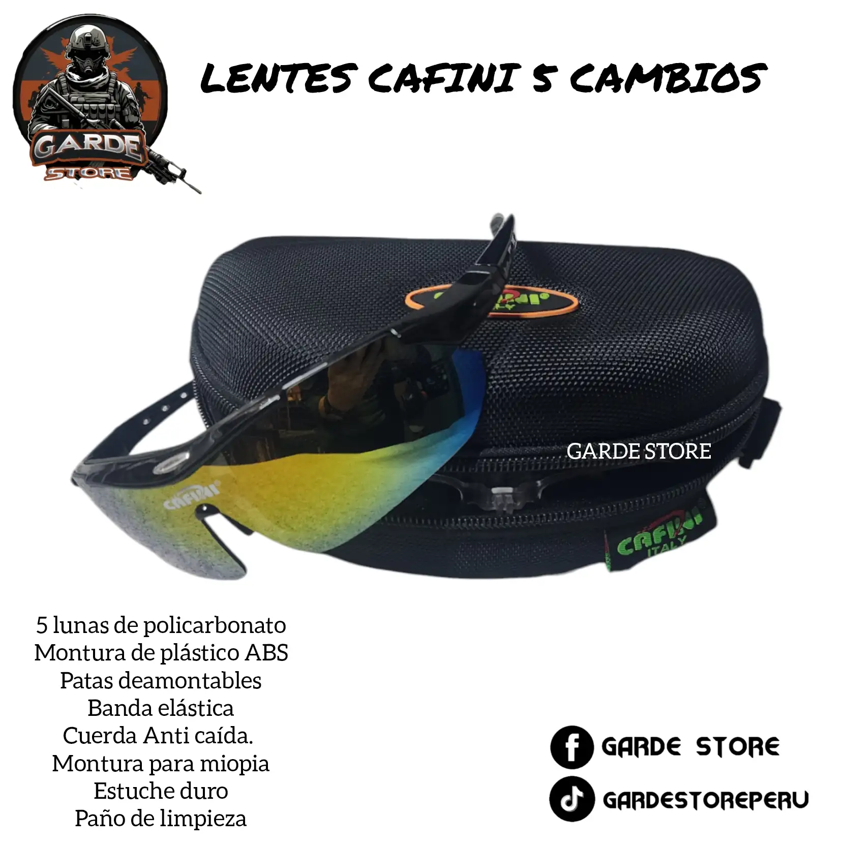 Lentes tácticos 5 lunas CAFINI 2