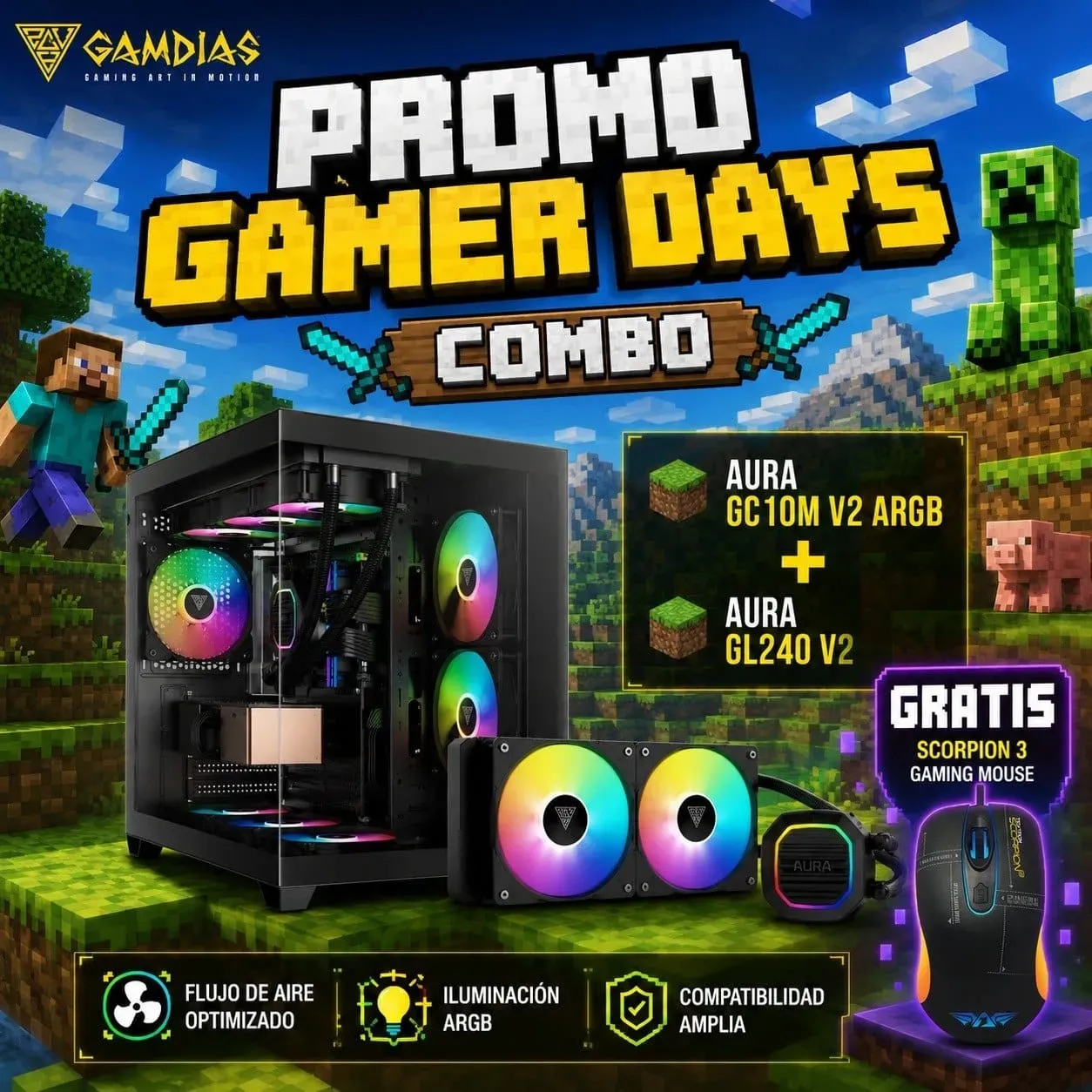 Combo Aura GC10M