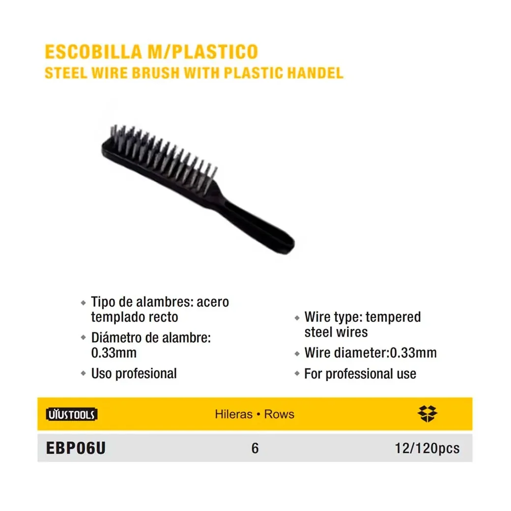 CEPILLO ACERO PLASTICO UYUST CERDA METALICA
