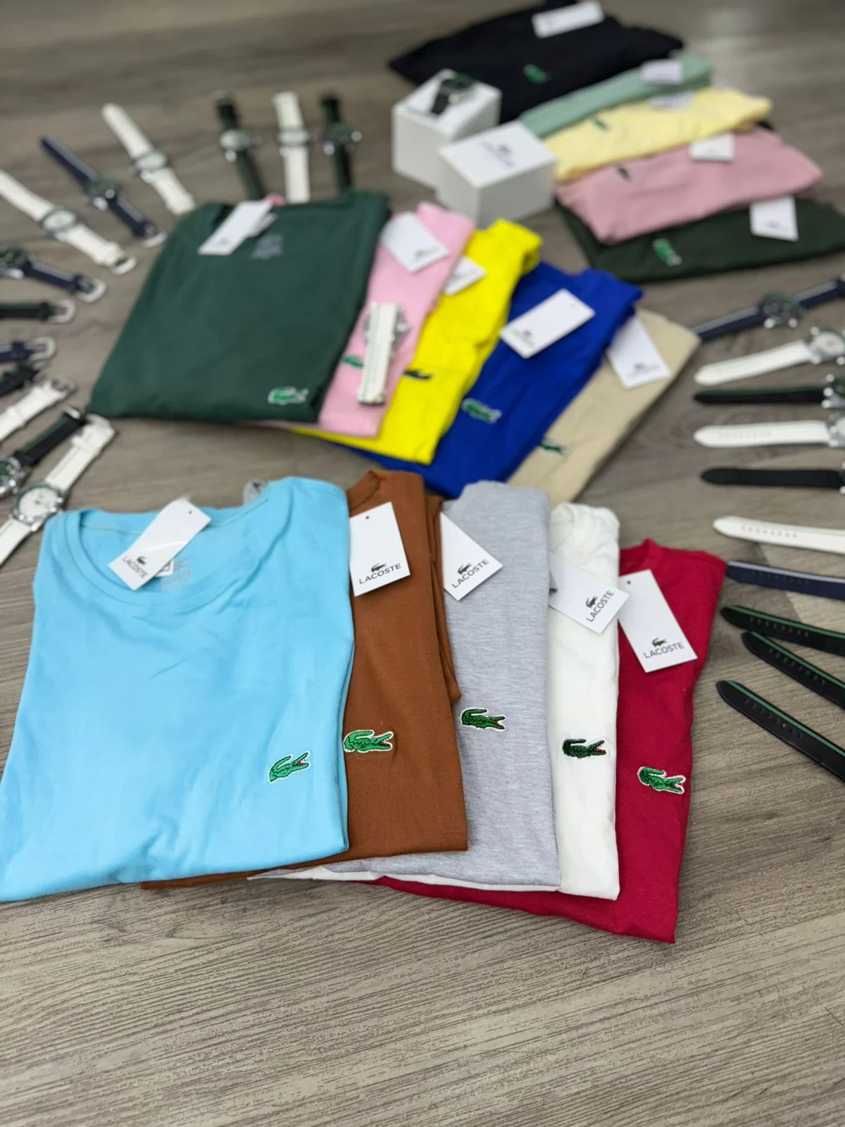 Kit la Coste X5 Camisetas 1 Reloj Obsequio  5