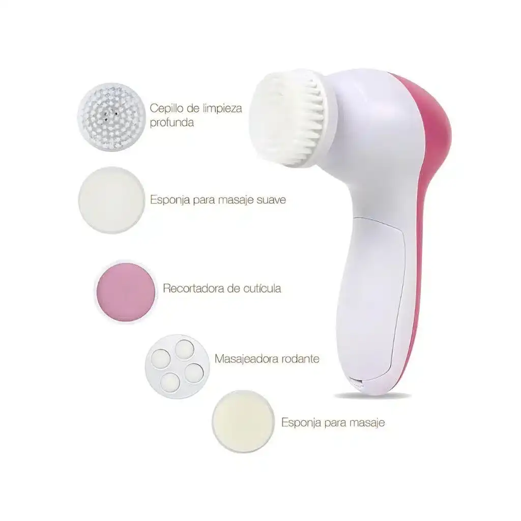 CEPILLO FACIAL PILA 5 CABEZALES MODS-862 – ROSA