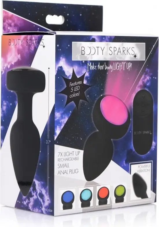 7x Light Up Rechargeable Anal Plug – Small