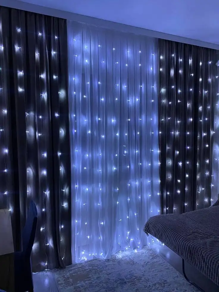 LUCES DE CORTINA AZUL 💙 2