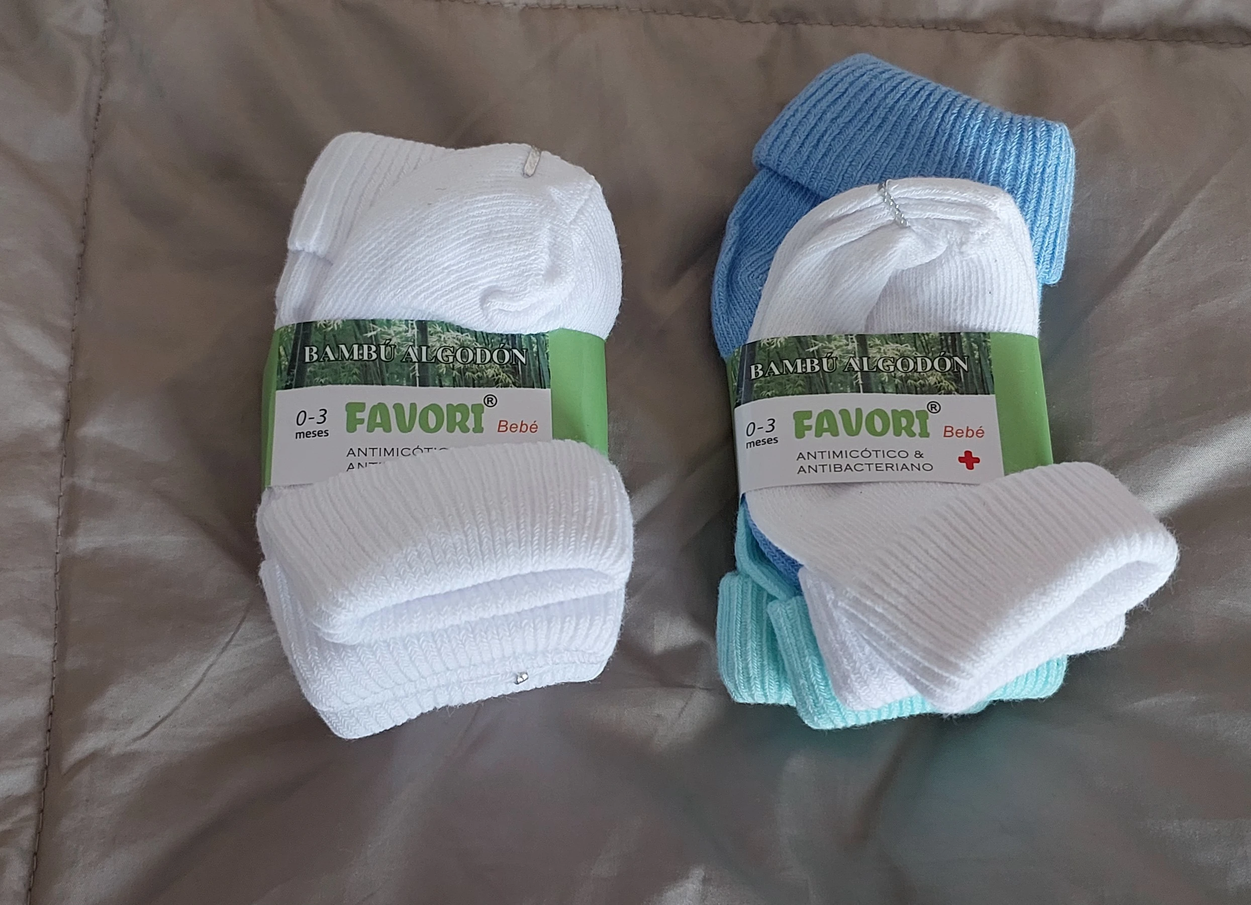 Set 3 calcetines Bambu y Algodon 0 a 3 meses