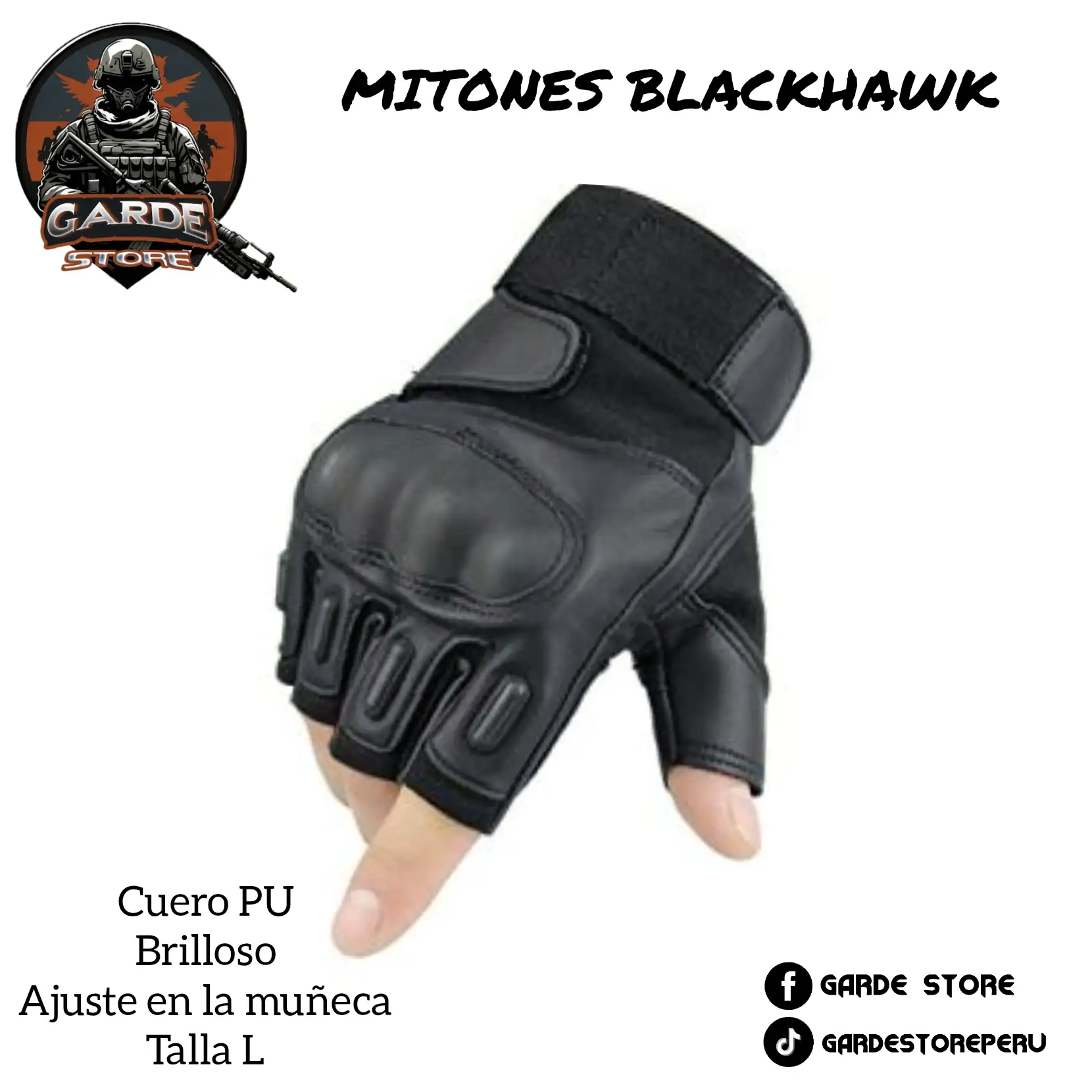 Mitones BLACKHAWK cuero PU