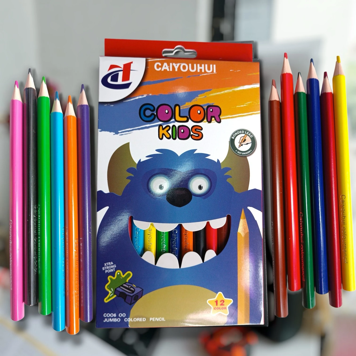 Colores jumbo con sacapuntas 7